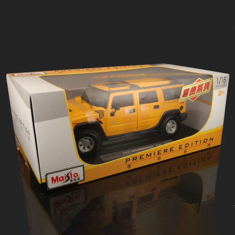 Maisto 1:18 Hummer H2 Car Simulation Alloy Car Model Ornament Metal Car Model Boy Collection Toys Christmas Gifts Wholesale