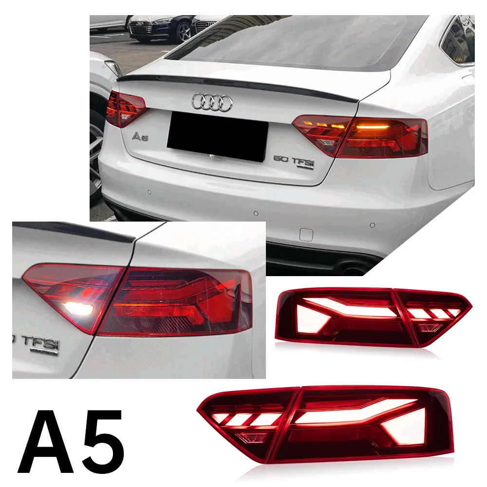 

Car Light for Audi A5 Taillight 2008-2016 Led Tail Lamp Brake Light Reverse Light Rear Fog Light Turn Signal 4Pcs