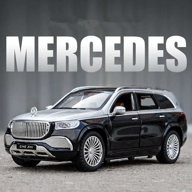 1:24 Maybach Gls Gls600 Gelegeerd Luxy Automodel Diecasts Metalen Speelgoedvoertuigen Auto Model Simulatie Geluid En Licht Kinderen Speelgoed Cadeau