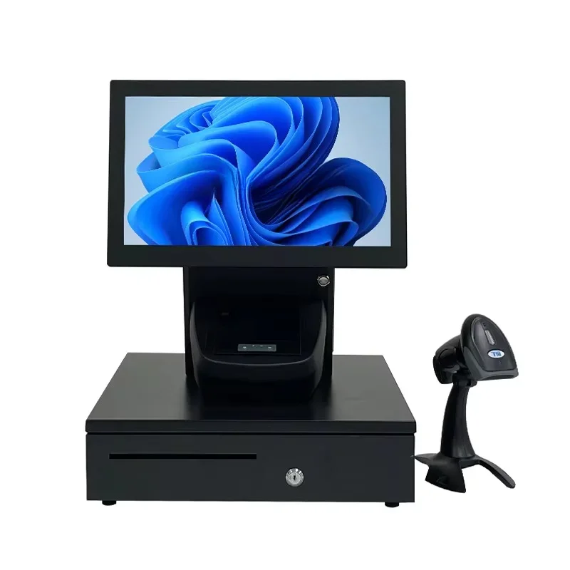 Máquina de caja registradora electrónica 1908A, punto de sistema, todo en uno, Terminal con pantalla táctil, sistema Pos