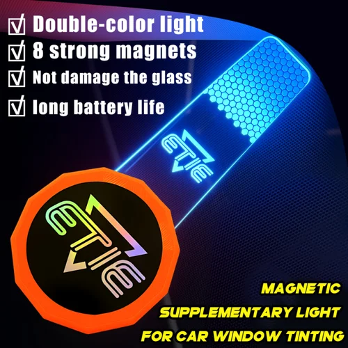 Imagen 1 del producto Herramientas de tinte de ventanilla de coche, lámpara de corte de película de luz cálida de alto brillo, película Solar de vidrio, luz de relleno de carga magnética especial Pr
