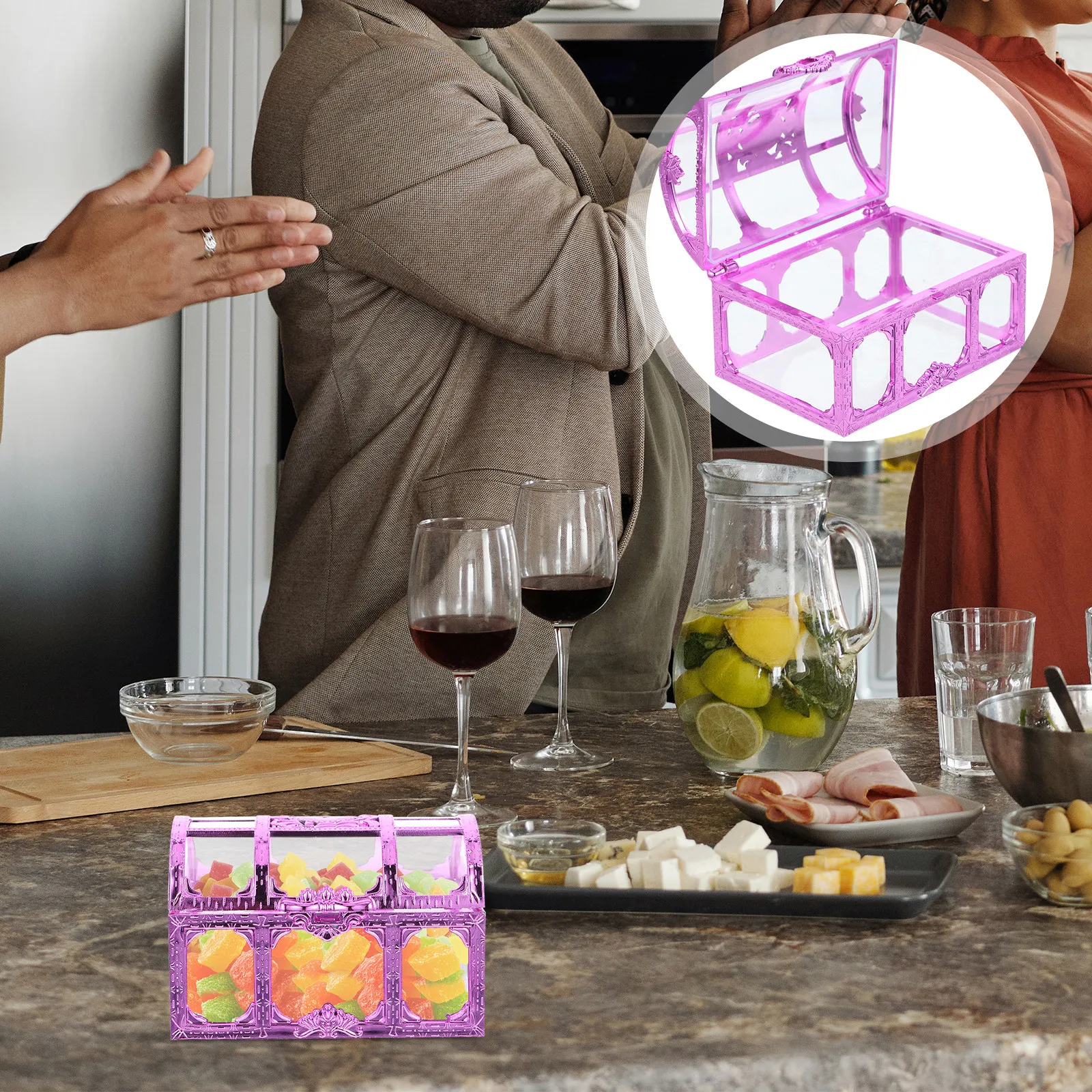 

12Pcs Clear Wedding Treat Boxes Candy Packaging Party Favor Small Storage Chest Gift Box for Sweets Party Favor Box