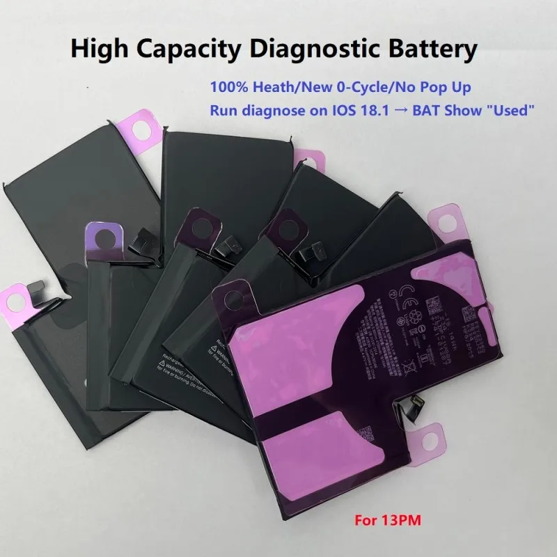 2 قطعة بطارية تشخيصية عالية السعة تستخدم آيفون 12 13 14 15PM 7037 TI IC 100% الصحة لا منبثقة بعد التشخيص على IOS 18 #5