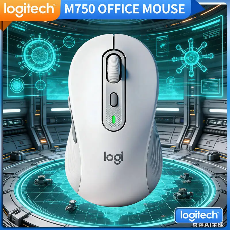 

Бесшумная Bluetooth-мышь Logitech M750 — настраиваемые кнопки, мягкая подставка для большого пальца, 20 месяцев автономной работы, синхронизация с 3 устройствами, идеально подходит для домашнего использования