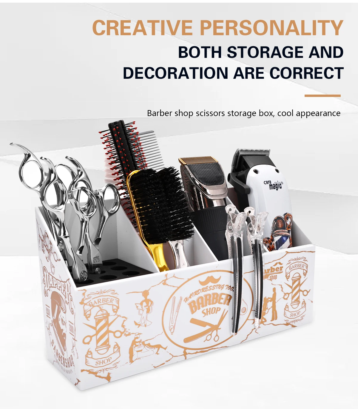 Haars chere Kämme Clips Halter große Kapazität Rack Veranstalter Friseur Friseur Werkzeuge Aufbewahrung sbox Salon Werkzeuge Zubehör – Detail 5
