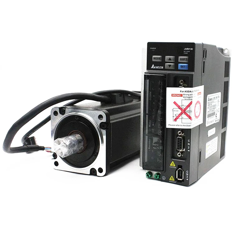 New Delta AC servo 400W B2 0.4KW 1.27NM 3000rpm 60MM ASD-B2-0421-B ECMA-C20604RS motor drive kit with 3m Cable