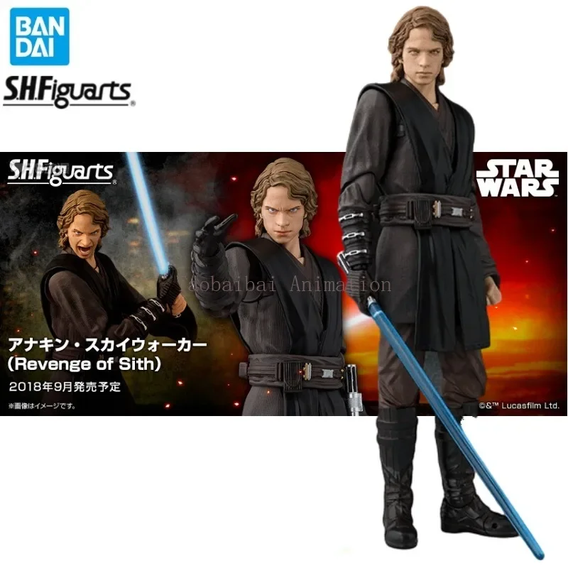مجموعة شخصيات حركة النجوم Bandai Star Wars ، S.H.Figuarts الأصلي ، Anakin Skywalker ، Anakin EP3 ، متوفر في المخزون ، هدية #2