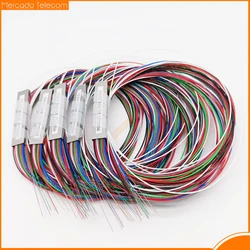 10pcs/lot 0.9mm Steel Tube Fiber Optic PLC Splitter 1x2 1x4 1x8 1x16 No Connector Mini 1*8 PLC Splitter Plc Coupler