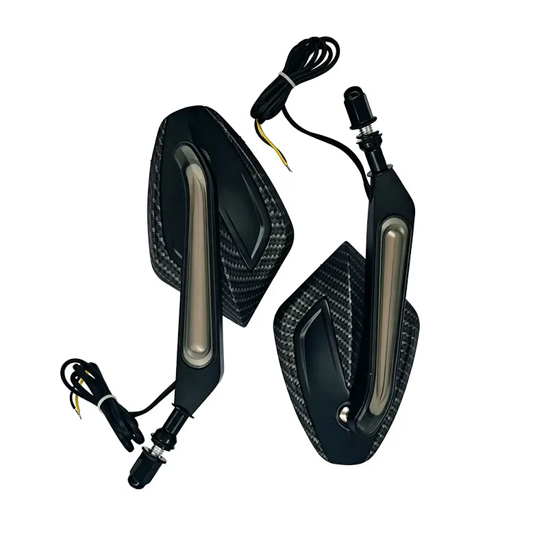 LED-Rückspiegel, Motorrad-Seitenspiegel, 12V, mit integriertem Blinker für Harley Dyna Softail Street Glide Road King Road Glide – Detail 7