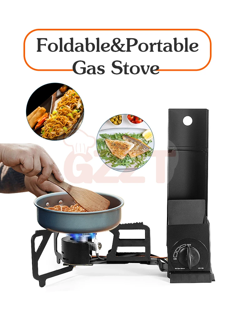 Outdoor Portable Barbecue Stove Domestic Butane Gas Magnetic Stove  Camping Gas Stove with Wind Proof