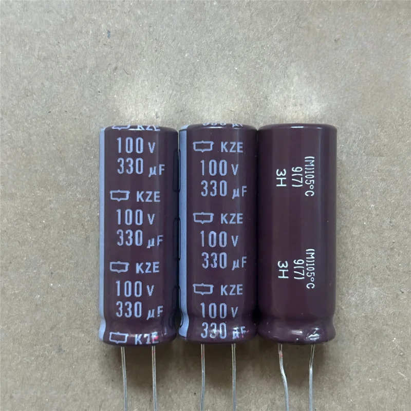 5PCS 330UF 100V Electrolytic Capacitor 100V 330UF 12.5X35 KZE High Frequency and Low Resistance
