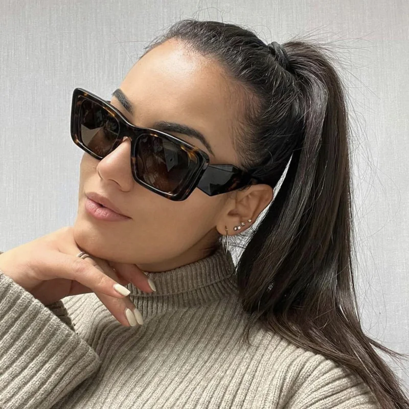 Quadrado retro óculos de sol das mulheres dos homens marca designer vintage óculos de sol feminino masculino moda tons espelho viagem oculos de sol