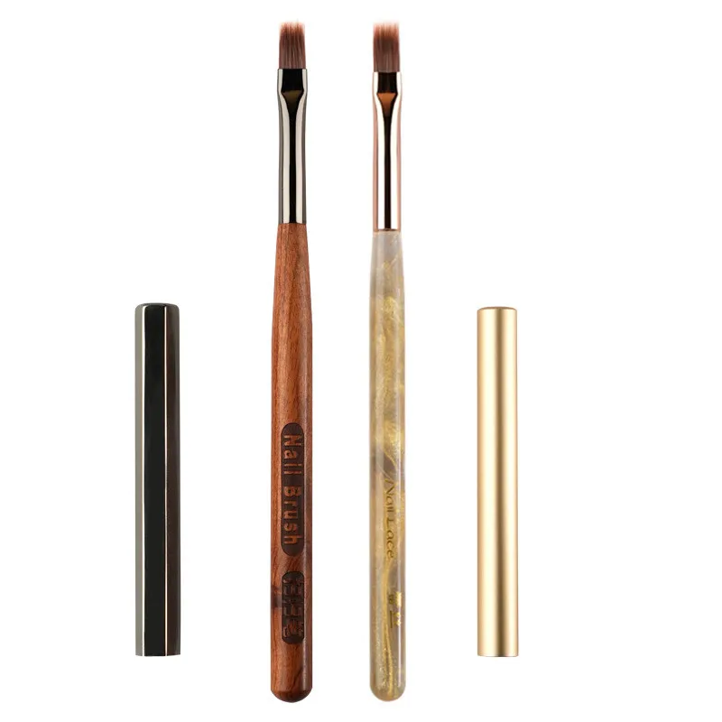 2 نمط مسمار أومبير فرشاة مسمار الفن اللوحة فرشاة قلم التدرج اللون الاكريليك مسمار قلم رسم