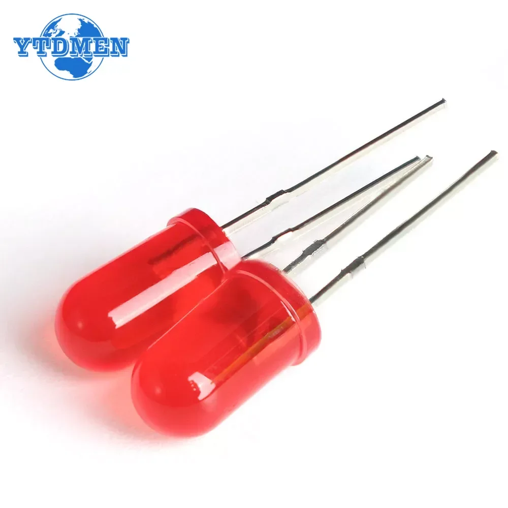 100PCS 5mm Diffused LED Diode Kit 6 Colors Lamp Light Emitting Diode Bulb Indicator White Green Red Blue Yellow Orange