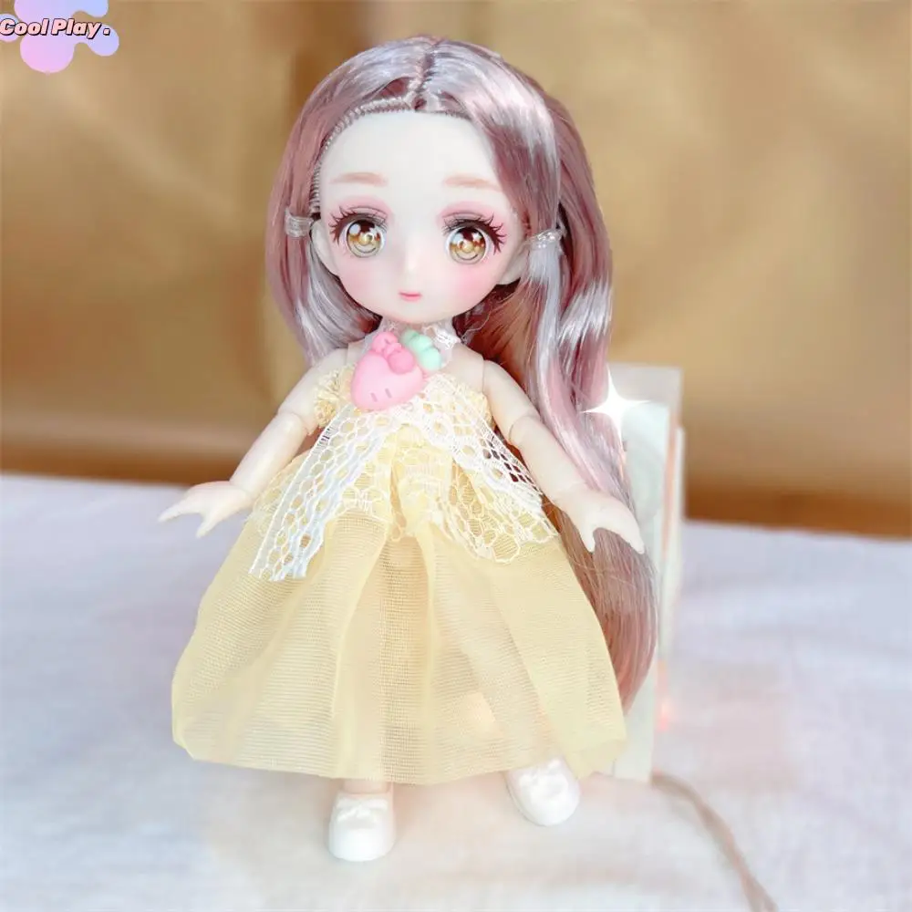 

Movable Joint 16cm Anime Eyes Toys Dolls 1/8 Colorful Kawaii Bjd Doll Cute Ball Jointed Body Cute Bjd Anime Doll Accessories