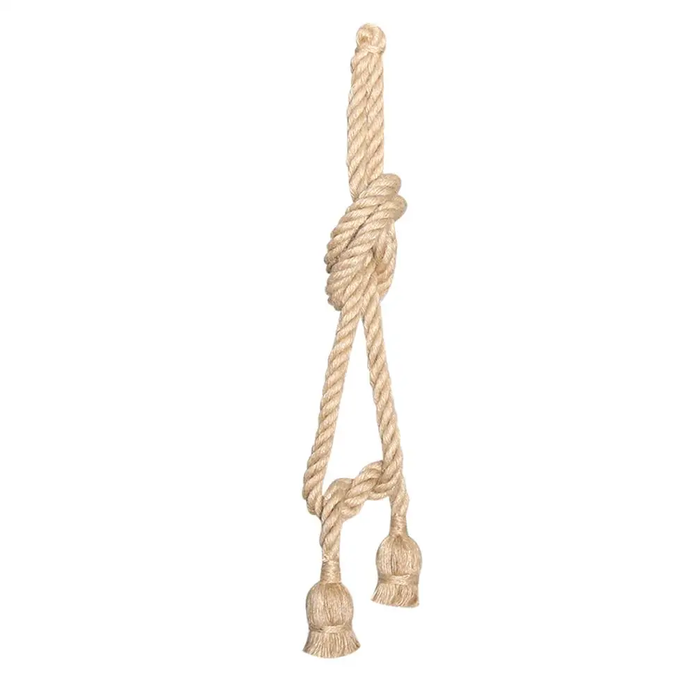 

Vintage Hemp Rope Ceiling Pendant Lamp Holder E27 Base 2M Length 85-265V Bulb Holder