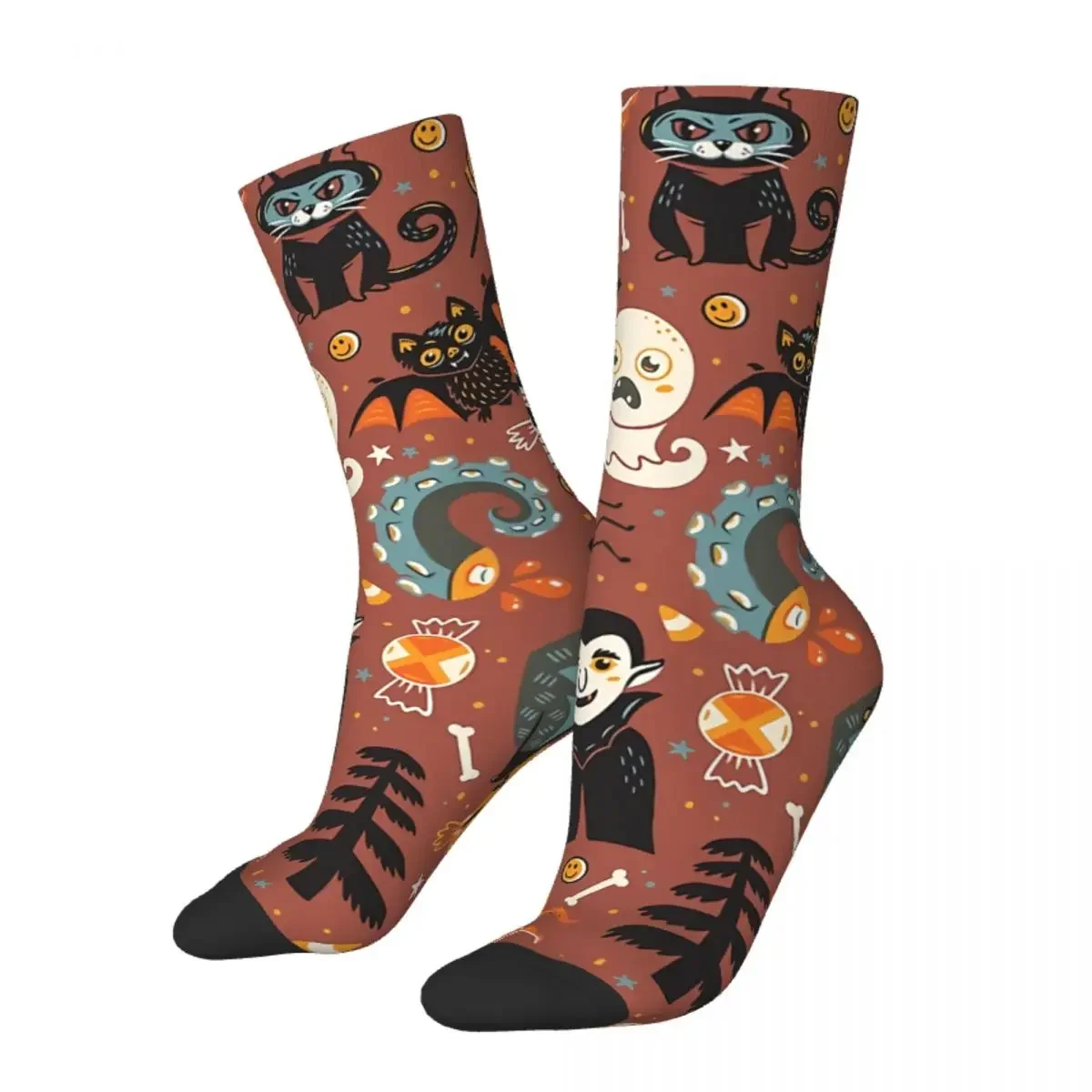 

Funny Men's Socks Vampire Vintage Harajuku Halloween Hip Hop Novelty Street Style Male Crew Crazy Sock Gift Summer Socks