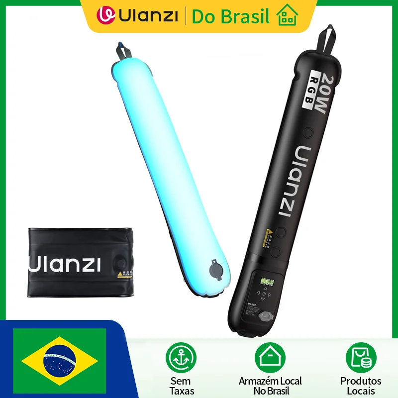 Ulanzi UA12 UA20 UA20C UA50 RGB Handheld Magnetic Air Tube Light Inflatable TPU Video Light 1800-10000K for Photography Vlog Liv