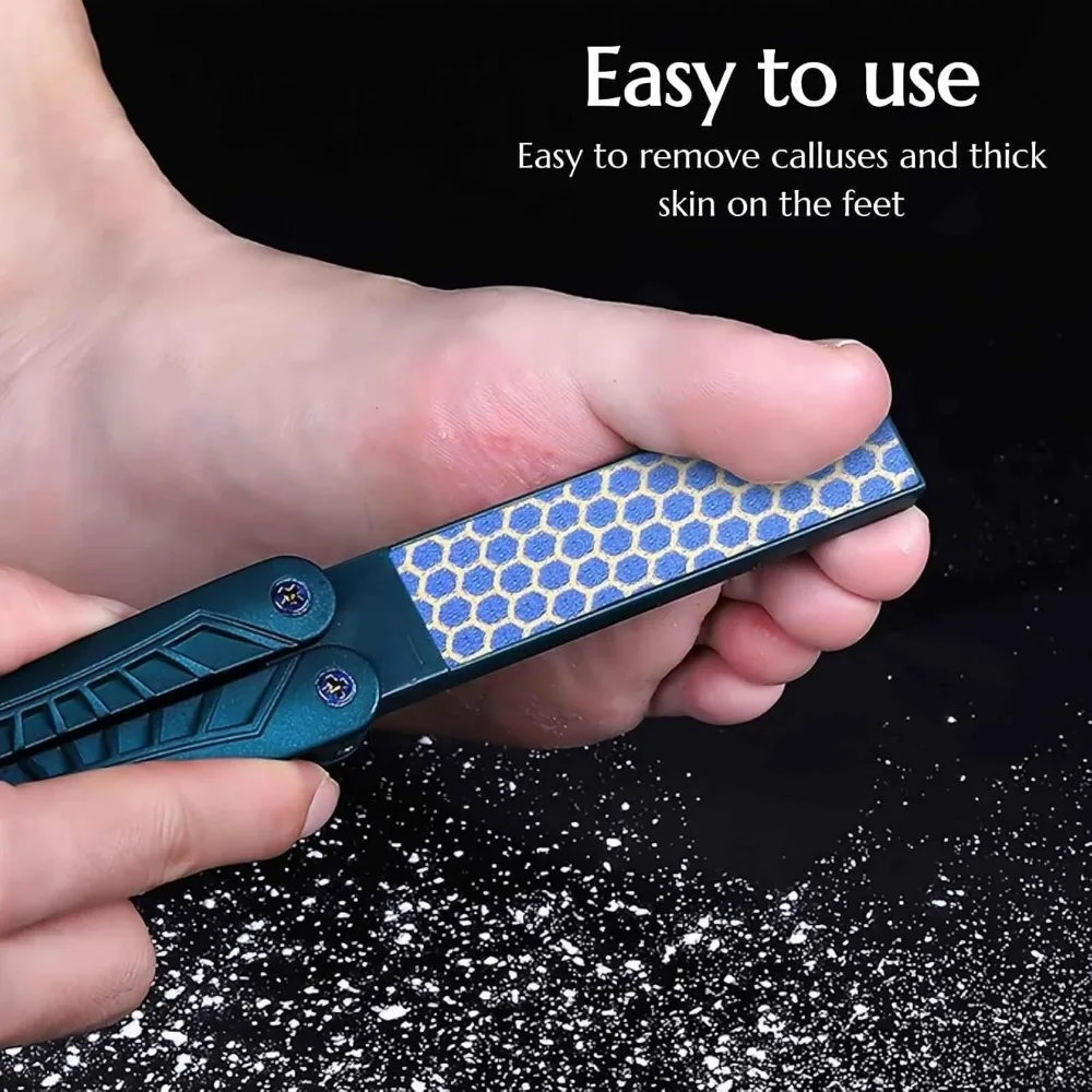 

Foldable Nano Glass Foot File Callus Remover Dual Sided Foot Scraper Hard Skin Remover Portable Foot Scrubber for Wet/Dry Use