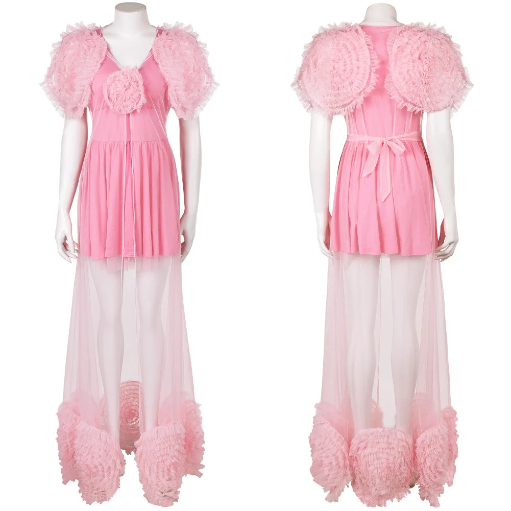 Fantasia Glinda Cosplay Dress Movie Wicked Adult Women Fantasy Roleplay Halloween Costume Princess Outfits Carnival Party