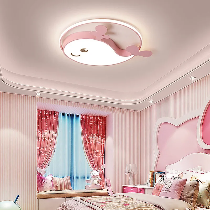 SANDYHA الكرتون الحوت LED ضوء السقف الحديثة الحد الأدنى نمط فريد غرفة نوم غرفة المعيشة الديكور الداخلي الإبداعية