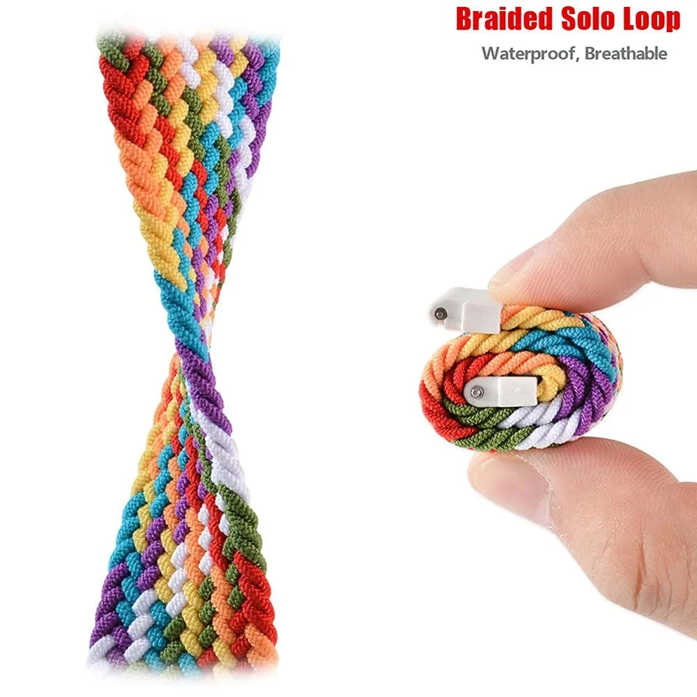 Braided Solo Loop for Samsung Galaxy Watch 7 6 5 4 Strap 44mm 40mm Correa Bracelet Galaxy Watch 6Classic Band 43 47mm 5Pro 45mm image 4