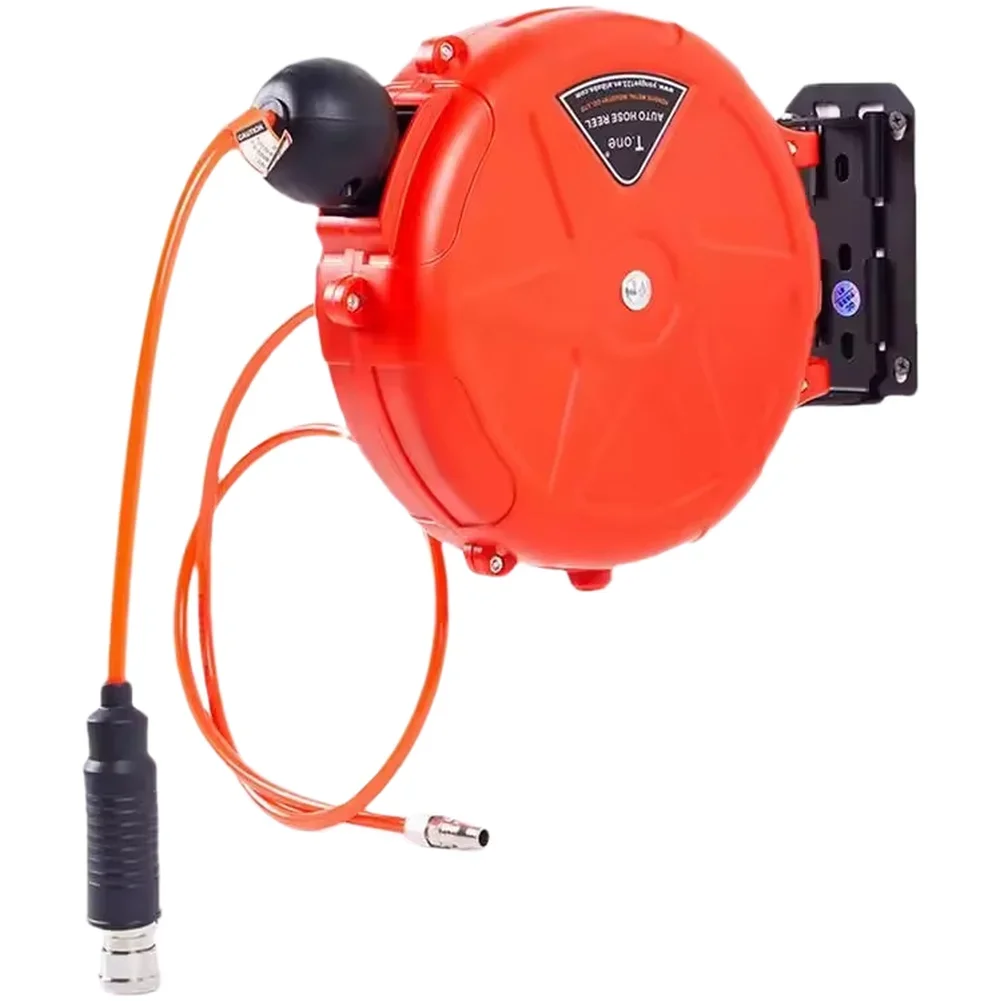 10M PU Air Hose Retractable Hose Reel With Automatic Self-Retracting Mechanism For Compressed Air Tools And Equipment