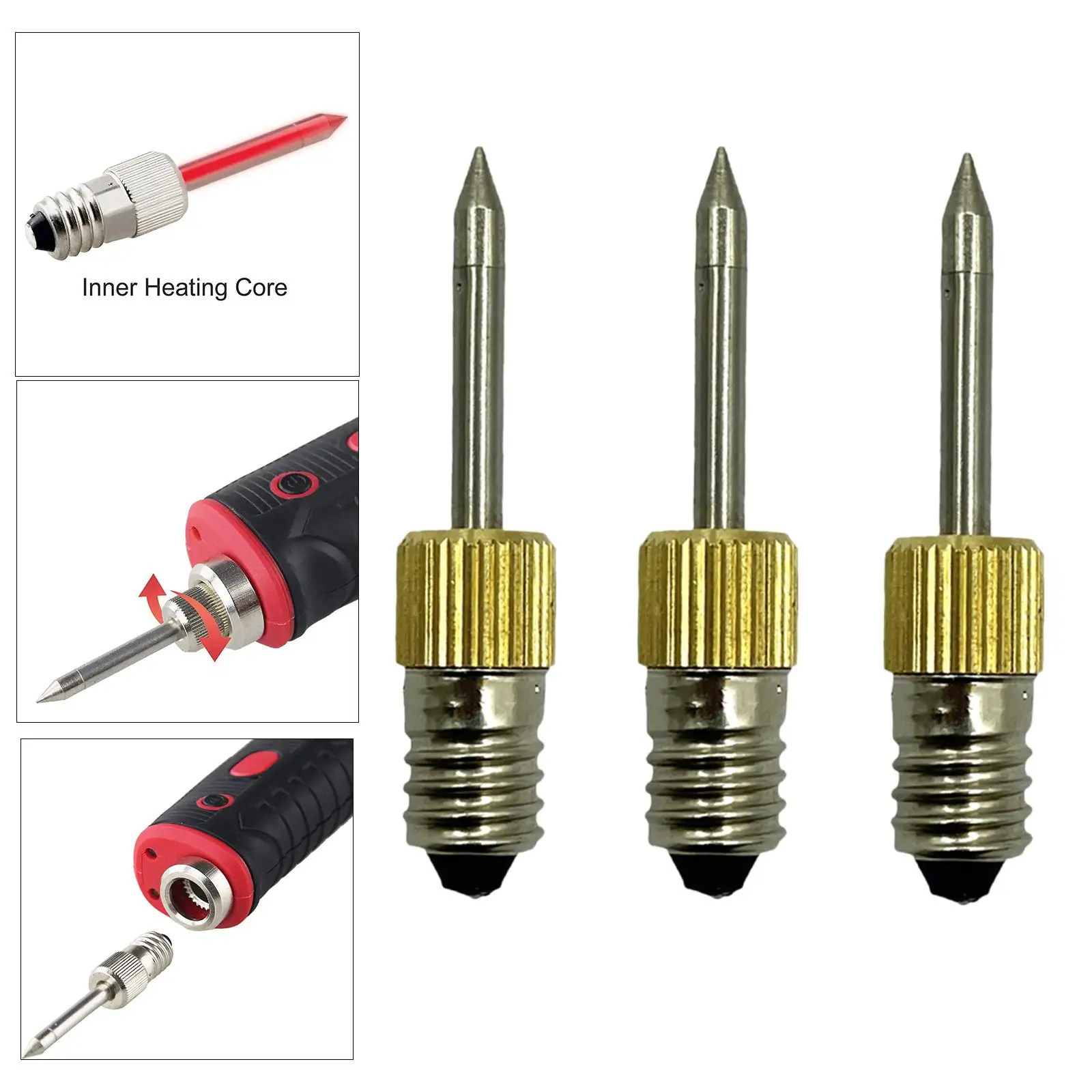 Replacement Soldering Tips USB Soldering Head Welding Soldering Tips Soldering Iron Tips for E10 Interface Welding