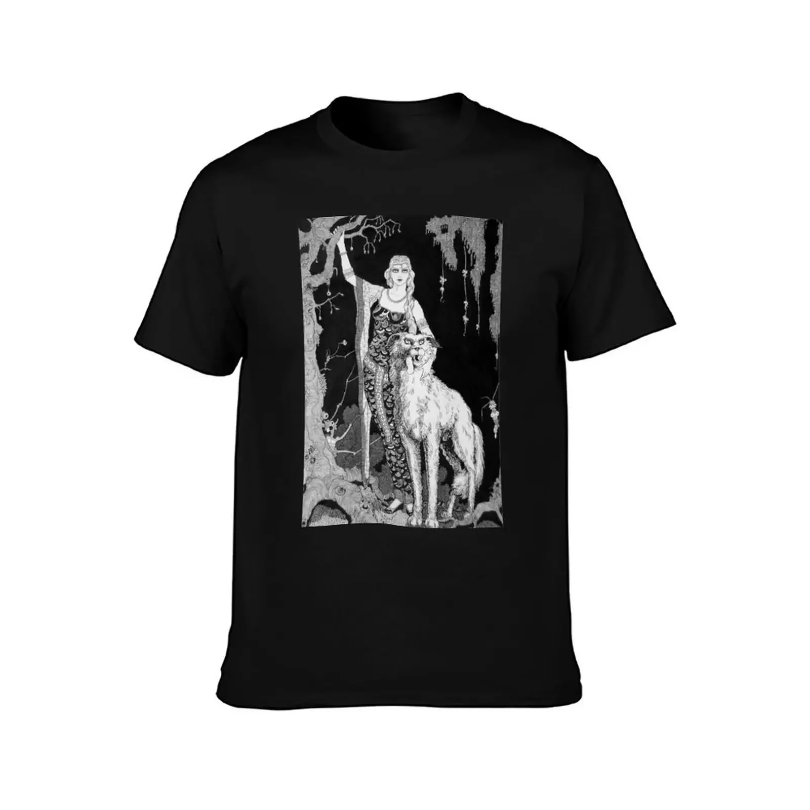 Sigmund and the Witch Woman - Harry Clarke T-Shirt basketball graphic tees vintage clothes heavyweights mens designer t shirt