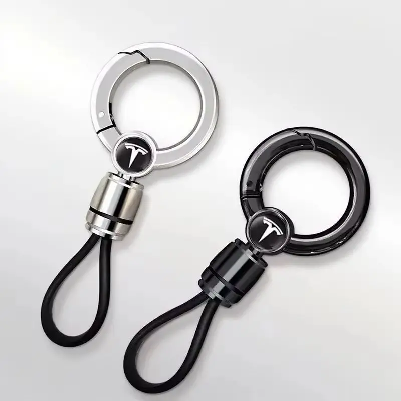 

Metal Car Keychain Key Chain Ring Holder for Tesla Model 3 Y Model S Model X P75D P85D P90D P100D Roadster Decoration