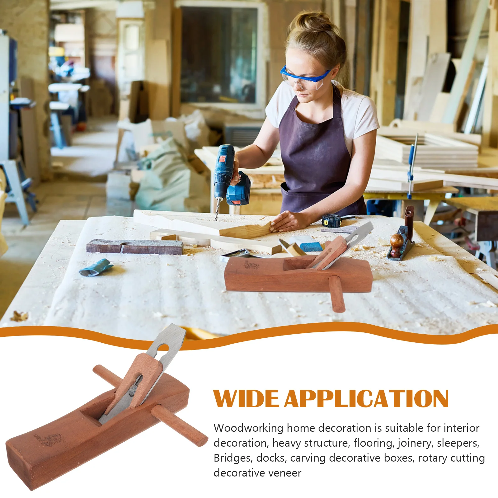 

Rosewood Hand Plane Planer Professional Woodworking Tool for Carpentry Trimming Polishing Woodwork Accessory Woodcraft Device