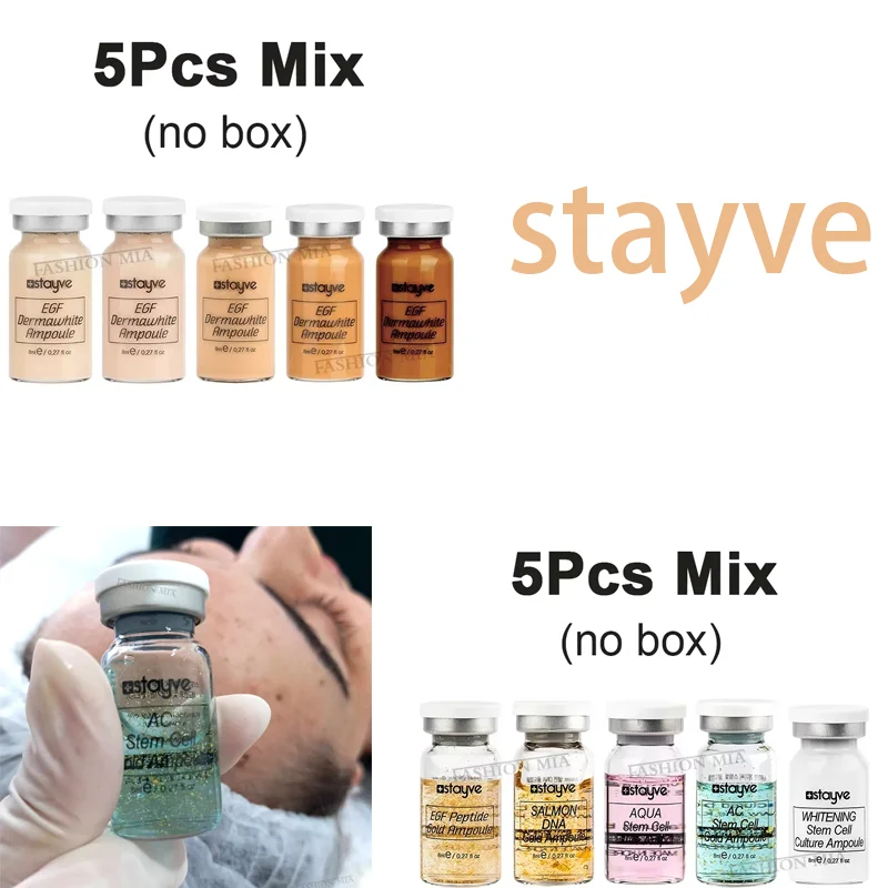 

5 флаконов 8 мл Stayve BB Cream Glow Liquid Foundation Сыворотка с гиалуроновой кислотой Эссенция Уход за кожей Увлажняющий крем для лица Косметика для макияжа