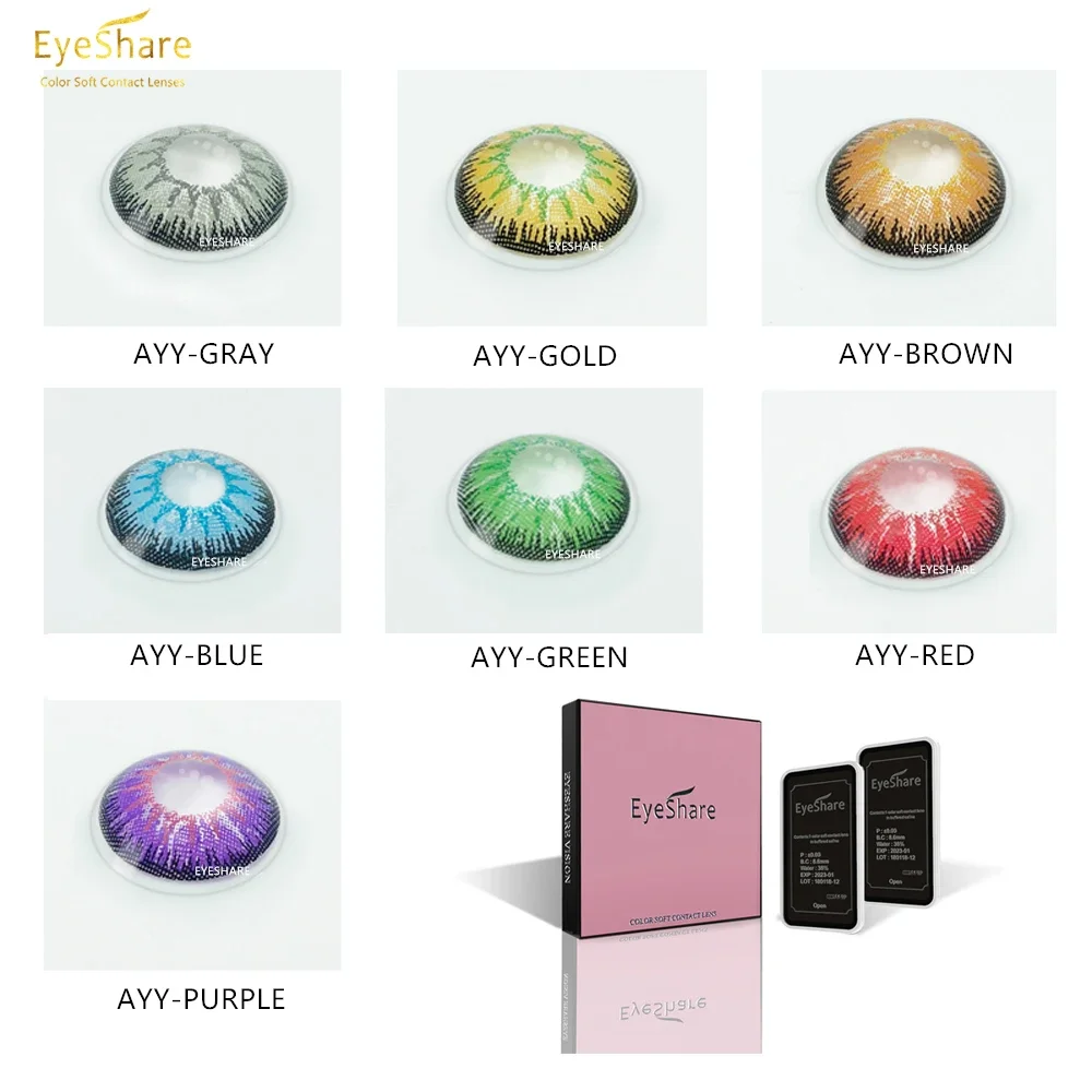 EYESHARE 1 Pair Cosplay Contact Lenses Beautiful Pupil Eye Cosmetic Colorful Contact Lenses Halloween Yearly Eyes Contact Lens