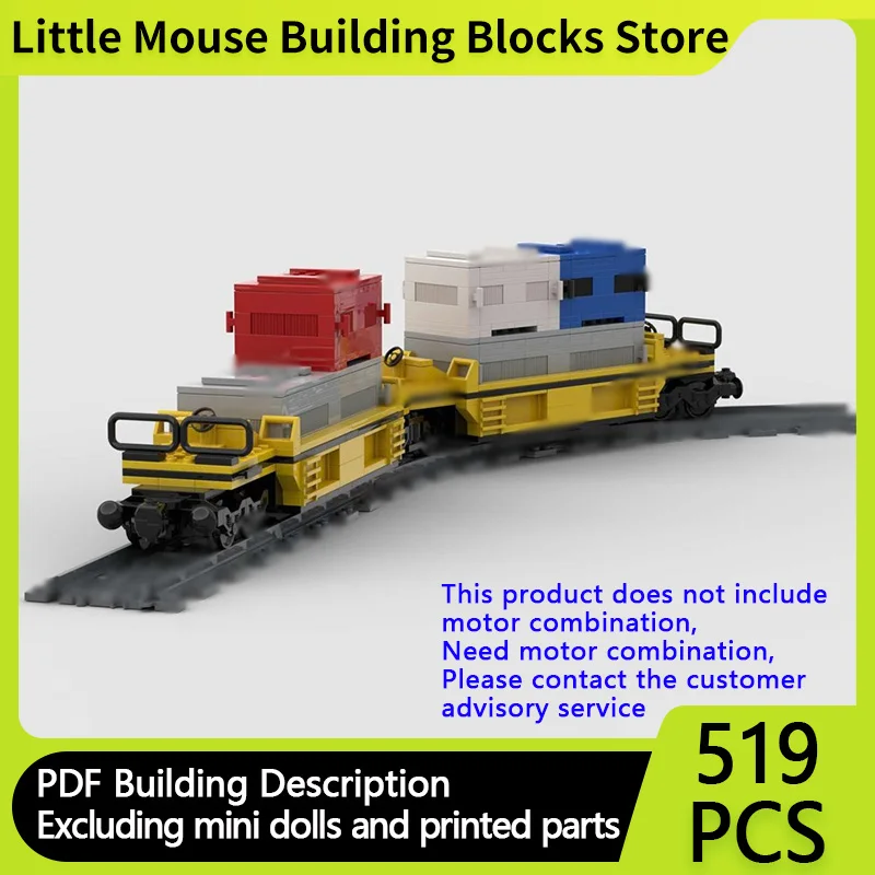 

Конструктор City Car Model MOC: Модульный вагон-платформа TTX для интермодальных поездов, развивающая технология, детские праздничные подарки, набор для сборки игрушек