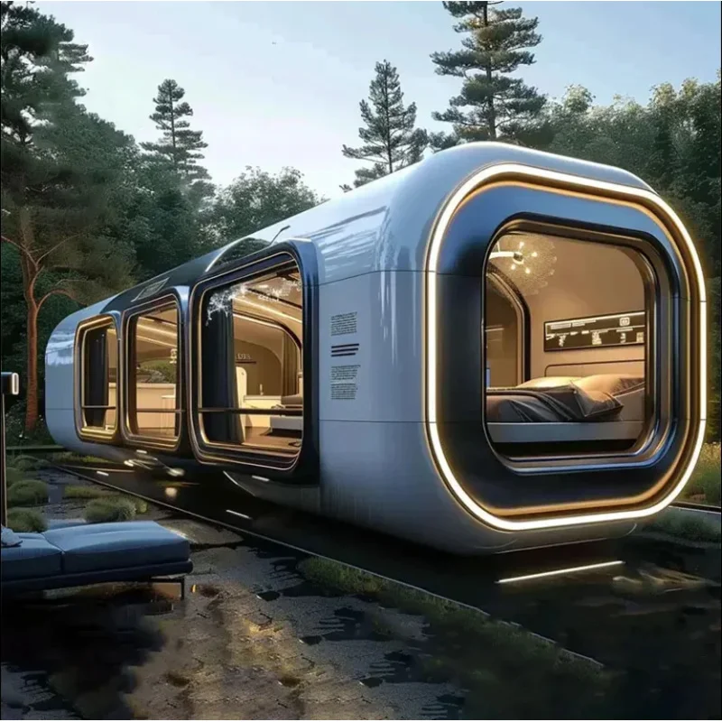 

Интеллектуальная роскошная космическая кабина, мобильные капсульные домики, современный сборный дом, космическая капсула, отель