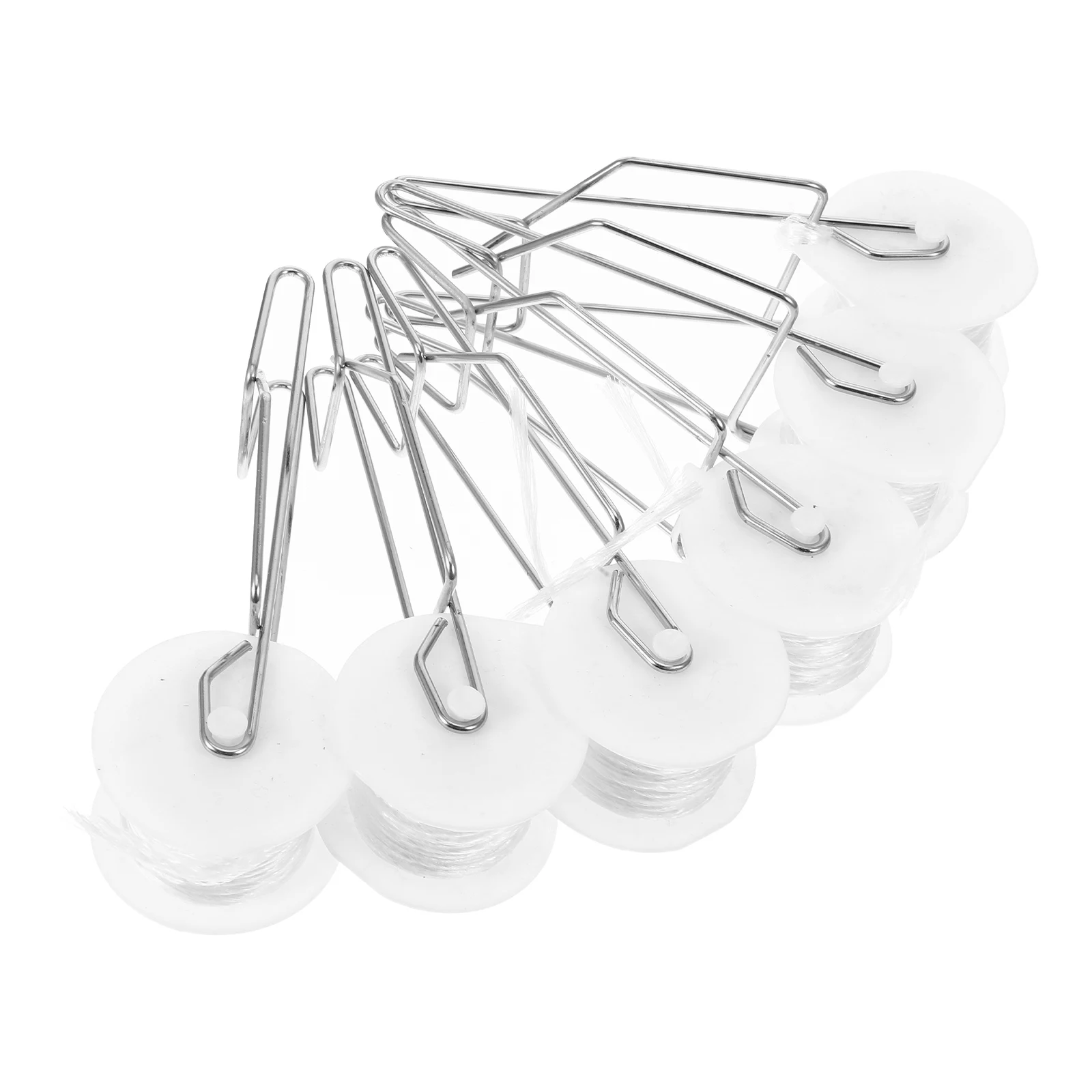 

6pcs Tomato Roller Hooks White Greenhouse Lattice Line Metal Galvanized Steel Wire Plant Support Garden Accessories Space Saving