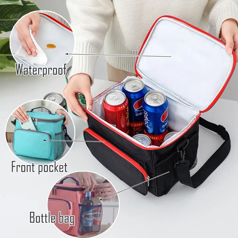 Waterproof Cooler Lunch Thermal Bag Insulated Lunch Bag Bento Lunch Box Thermal Bento Pouch Food Bag Thermal Picnic Bag Lonchera