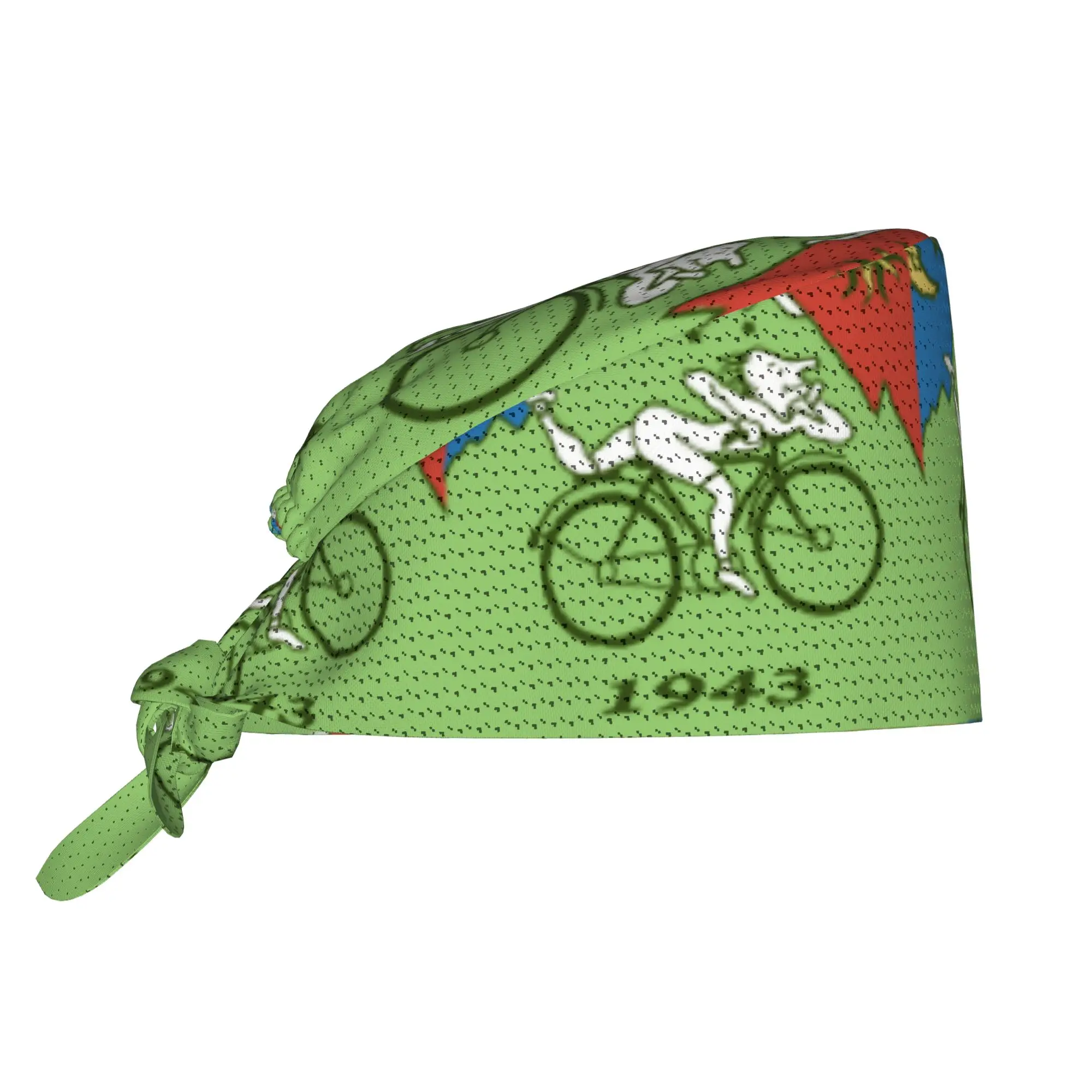 Bicycle Day 1943 Vintage Cleaning Working Cap Comfortable Albert Hofmann LSD Scrub Cap Surgicals Hat Nurse Scrubs Hat Nurse
