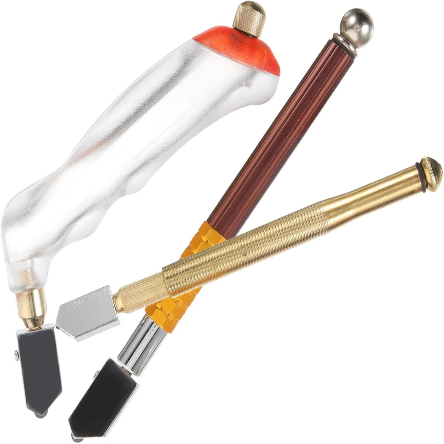 

Precision Aluminum Handheld Glass Bottle Scoring Tool with 3pcs Metal Tile Cutters Featuring Roller - Essential Cutting and Hand
