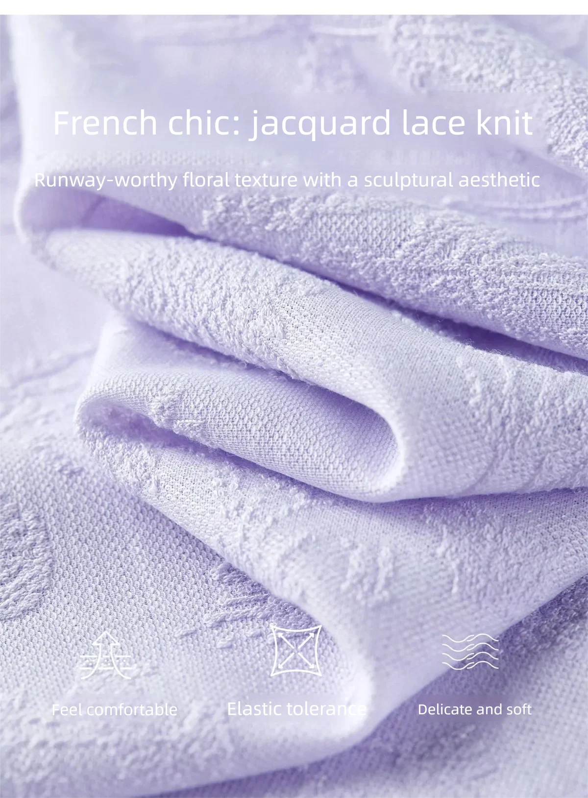 SENTUBILA Französischer Spitzen-Strickpullover 2026 Sommer V-Ausschnitt mit Kragen, Bindeband vorne, 3D-geprägtes Jacquard-Muster, Kurzarm-Oberteil 162TA7366 – Detail 19