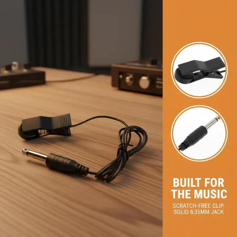 Microphone piezoelectric pickup clip on pickup portable jack clip on microphone guitar violin pickup