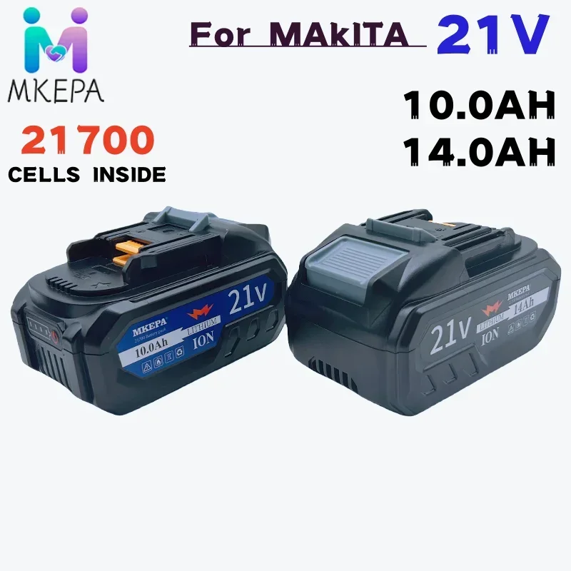 

21V 10AH/14AH 21700 electric lithium-ion tool battery, suitable for Makita substitute LXT BL1850 BL184021V screwdriver with BMS