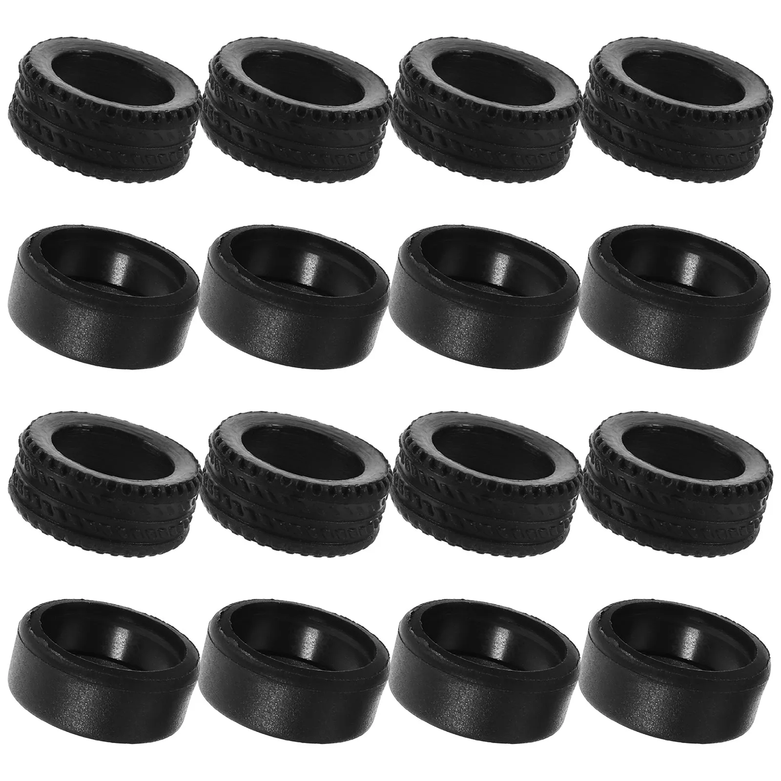 16Pcs Rc Cars Tires Replacement Set 164 Scale Rubber Drift Tires Skin Improved Traction Car Wheel Replacement for Display and