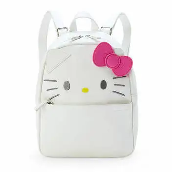 Caetoon Hello Kitty Women’s Backpack Girl Sanrio Fashion Series Aesthetic Bags Large Capacity Leather Waterproof Travel Backpack