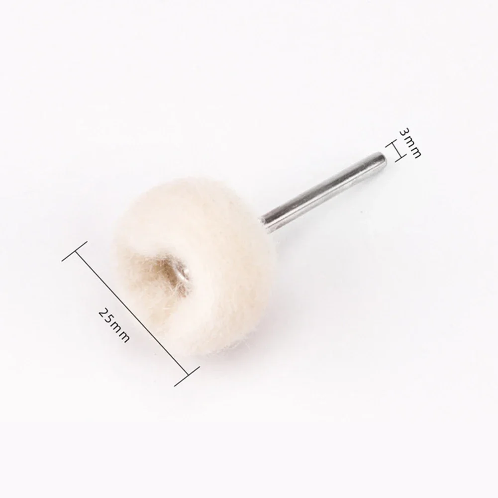5pcs 25mm Wool Polishing Brush Finishing Ball Wheels Buffing Grinding Head For Grinding Polishing Metal Removing Burr