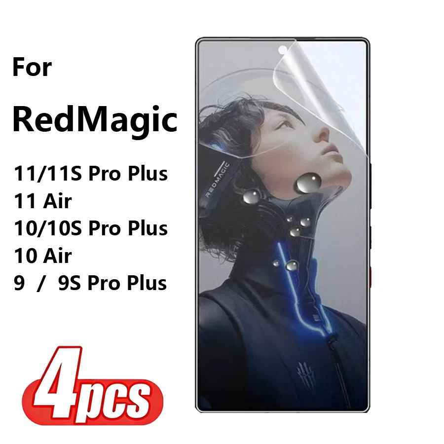 4PCS Matte Hydrogel Film for Nubia Red Magic 11 10 Air Screen Protector for RedMagic 11 11S 10 10S 9 9S Pro Plus Soft Film