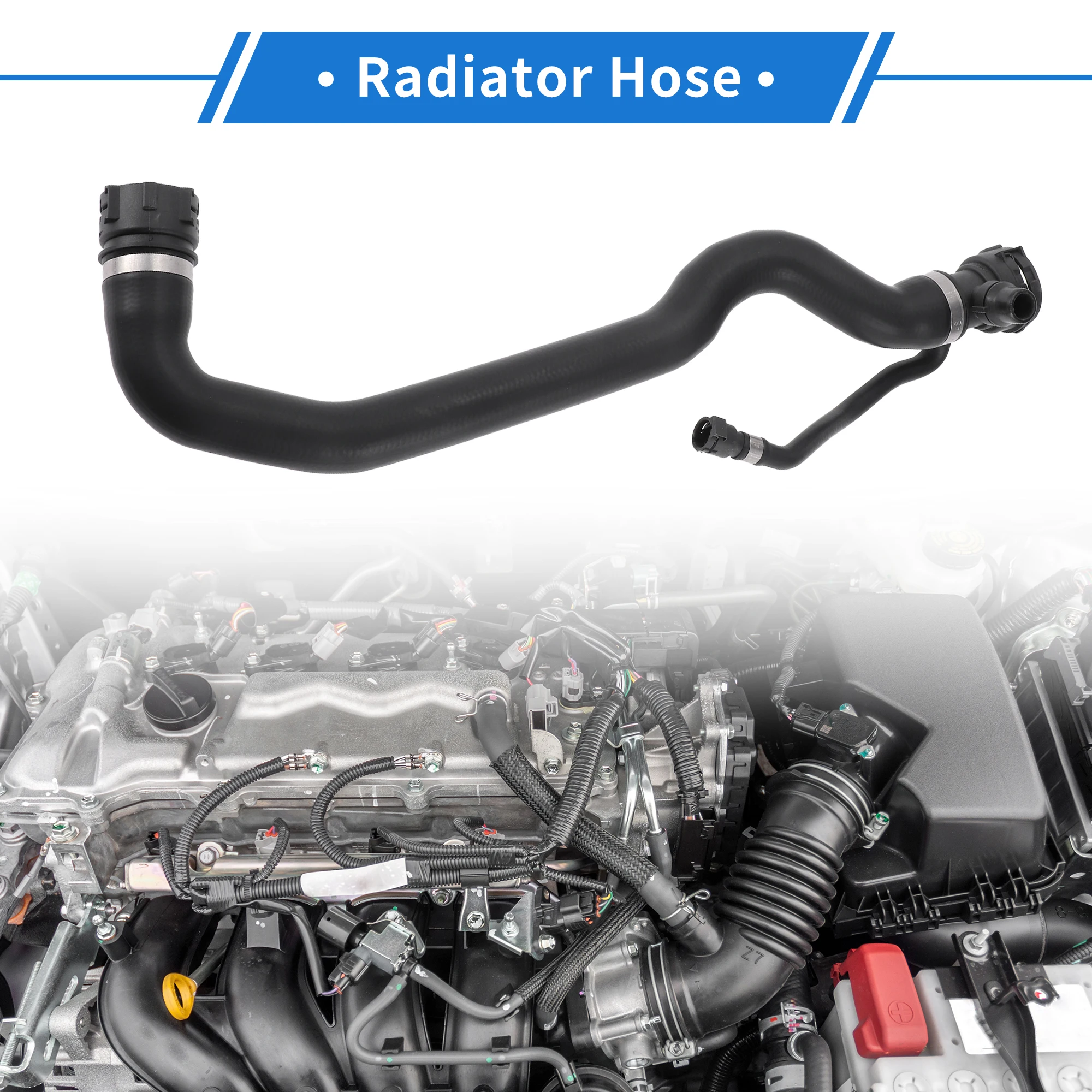 

UXCELL 1 Pcs Radiator Hose for BMW 5 F10 518d Saloon Diesel 2013-2016 RWD Good Sealing Rubber Black Upper Coolant Water Hose