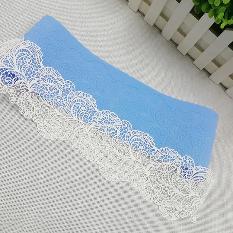 ^1Pc 40cm Flower Lace Mold Cake Border Decoration Tools Fondant Cake 3D Mold