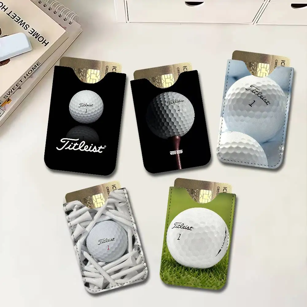 Golf Equipment Brand T-Titleist Light and thin mini bag small and portable bus card protective leather case for men and women