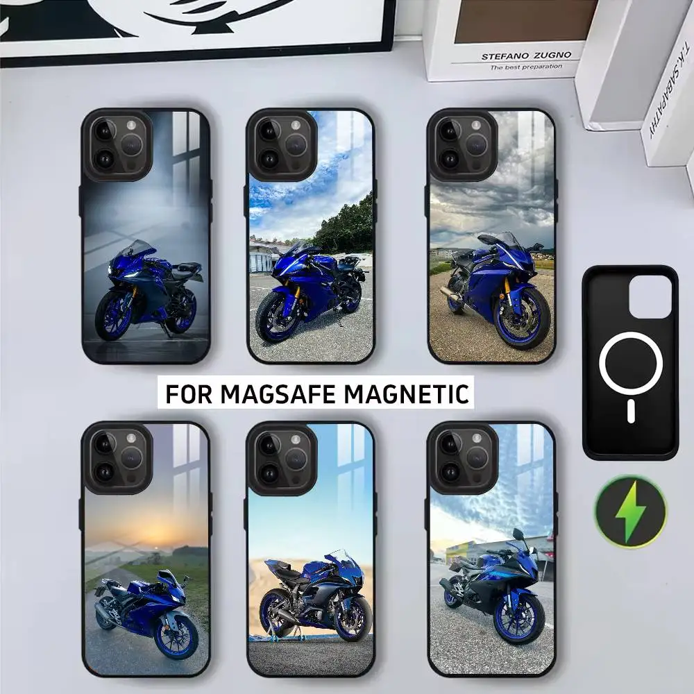 

R3 Cool M-Motorcycles Phone Case For iPhone17,16,15,14,13,12,11 Plus,Pro Magnetic For Magsafe Wireless Charging
